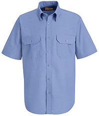 Men's Short Sleeve Solid Dress Uniform Shirt - OCCUPATIONAL APPAREL